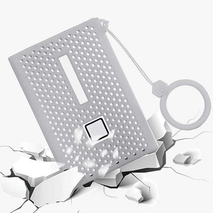 THE 4 Protective Silicone Case for Samsung T7 Portable SSD 1TB 2TB 500GB Anti-Scratch Lightweight Soft Sleeve Skin Cover (Grey) - Image 3