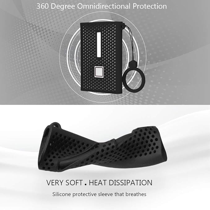 THE 4 Protective Silicone Case for Samsung T7 Portable SSD 1TB 2TB 500GB Anti-Scratch Lightweight Soft Sleeve Skin Cover (Black) - Image 4