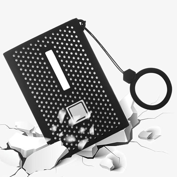 THE 4 Protective Silicone Case for Samsung T7 Portable SSD 1TB 2TB 500GB Anti-Scratch Lightweight Soft Sleeve Skin Cover (Black) - Image 3