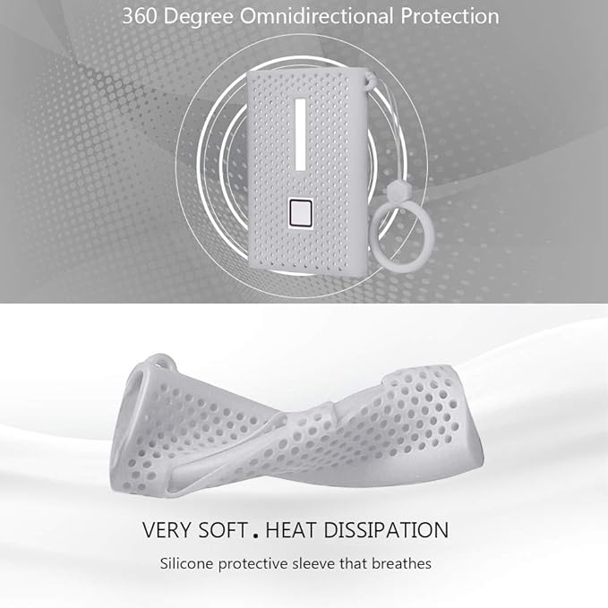 THE 4 Protective Silicone Case for Samsung T7 Portable SSD 1TB 2TB 500GB Anti-Scratch Lightweight Soft Sleeve Skin Cover (Grey) - Image 4